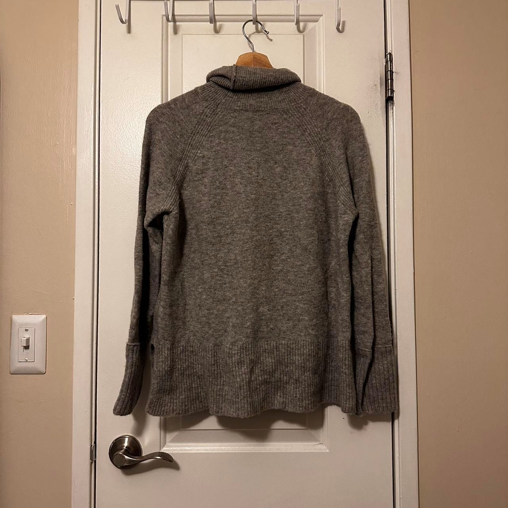 J. Crew Heather Gray Turtleneck Sweater - Picture 3 of 3